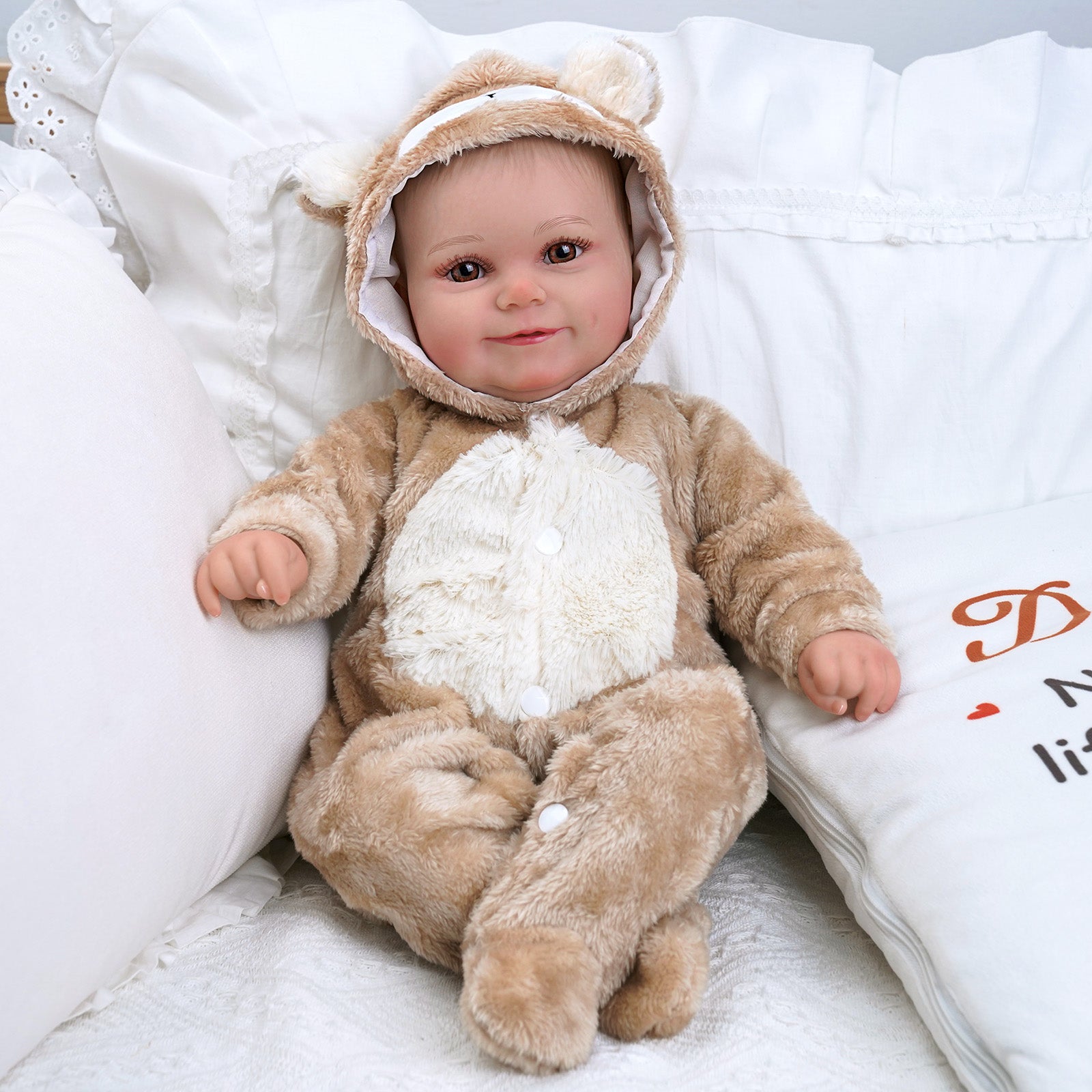 Babeside Maddy 20 Reborn Baby Doll Girl Infant Brown Eyes Sweet Anima babeside-maddy-20-reborn-baby-doll-girl-infant-brown-eyes-sweet-anima