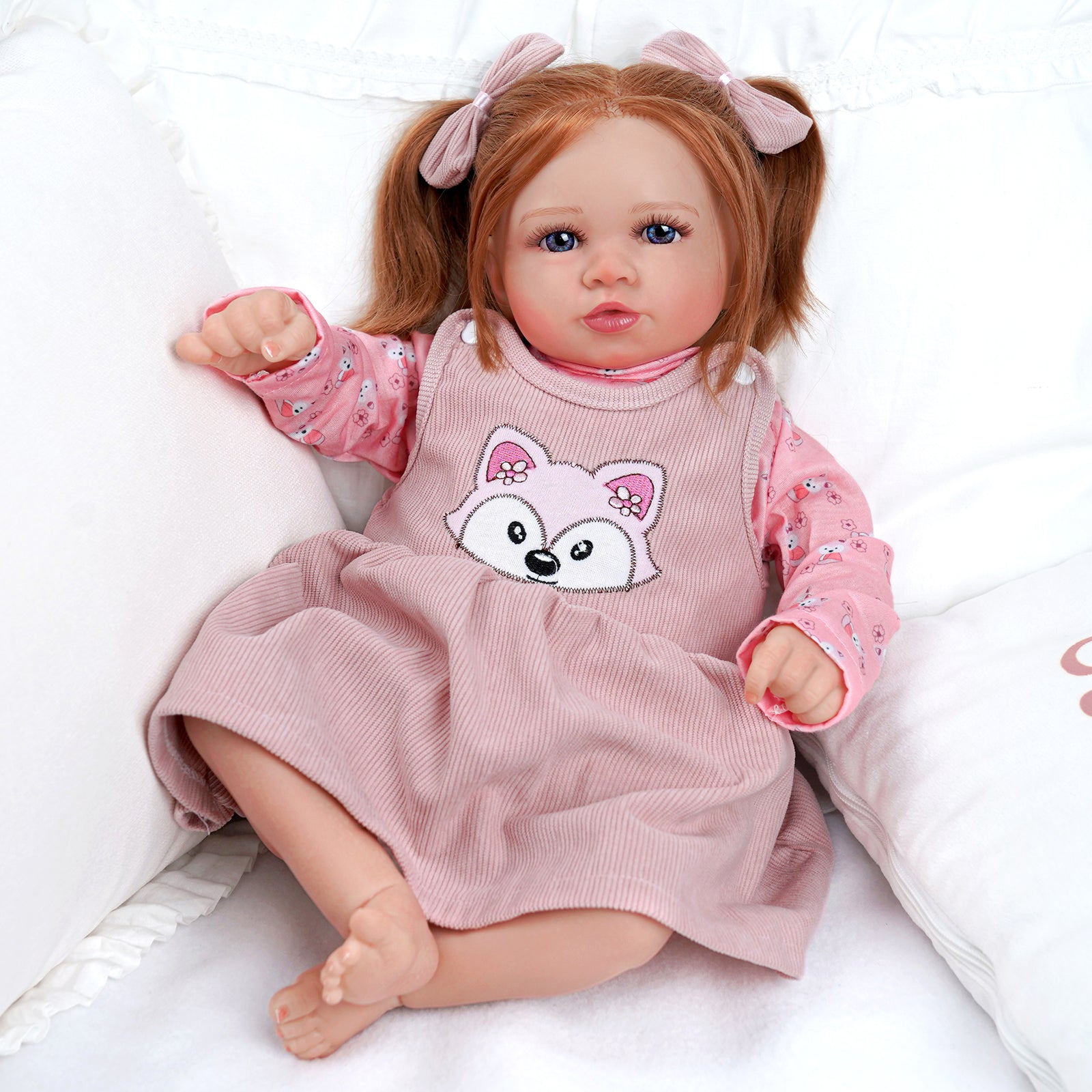 Babeside 20'' Realistic Reborn Baby Doll Blue Eyes Charming Girl Miya - Little Fox Pattern