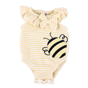 Babeside 16'' Full Silicone Reborn Baby Dolls 2-Pcs Clothing Set - Striped & Bee Pattern