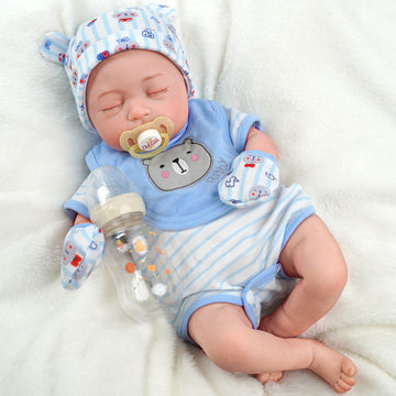 Babeside Connie 20'' Realistic Reborn Blue Bear Boy Doll