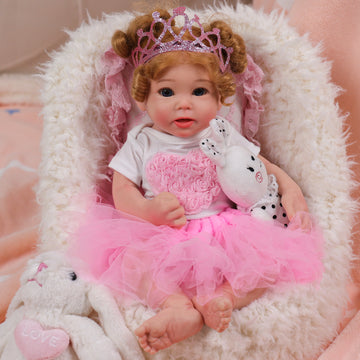 Babeside Stella 16'' Full Silicone Reborn Baby Doll Blue Eyes Adorable Girl