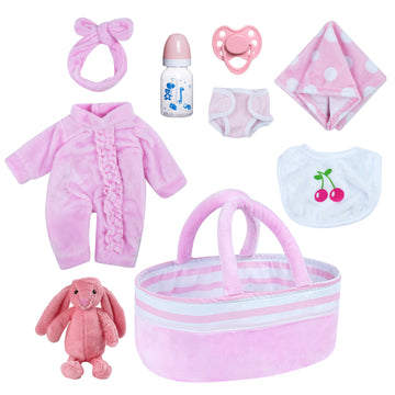 [Suitable for 12'' Dolls] Babeside Reborn Baby Essentials-8pcs Set