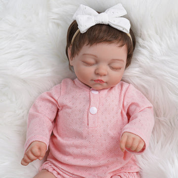 Babeside Mira 20'' Realistic Reborn Baby Doll Gril Sleeping Cute Pink Soft And Sweet