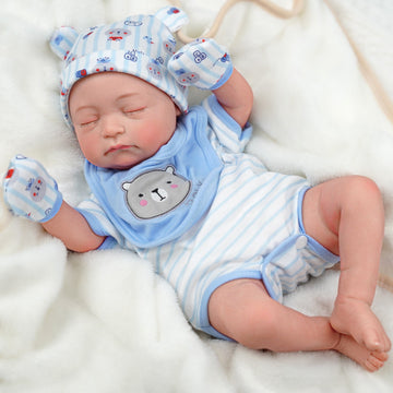 Babeside Connie 20'' Realistic Reborn Blue Bear Boy Doll