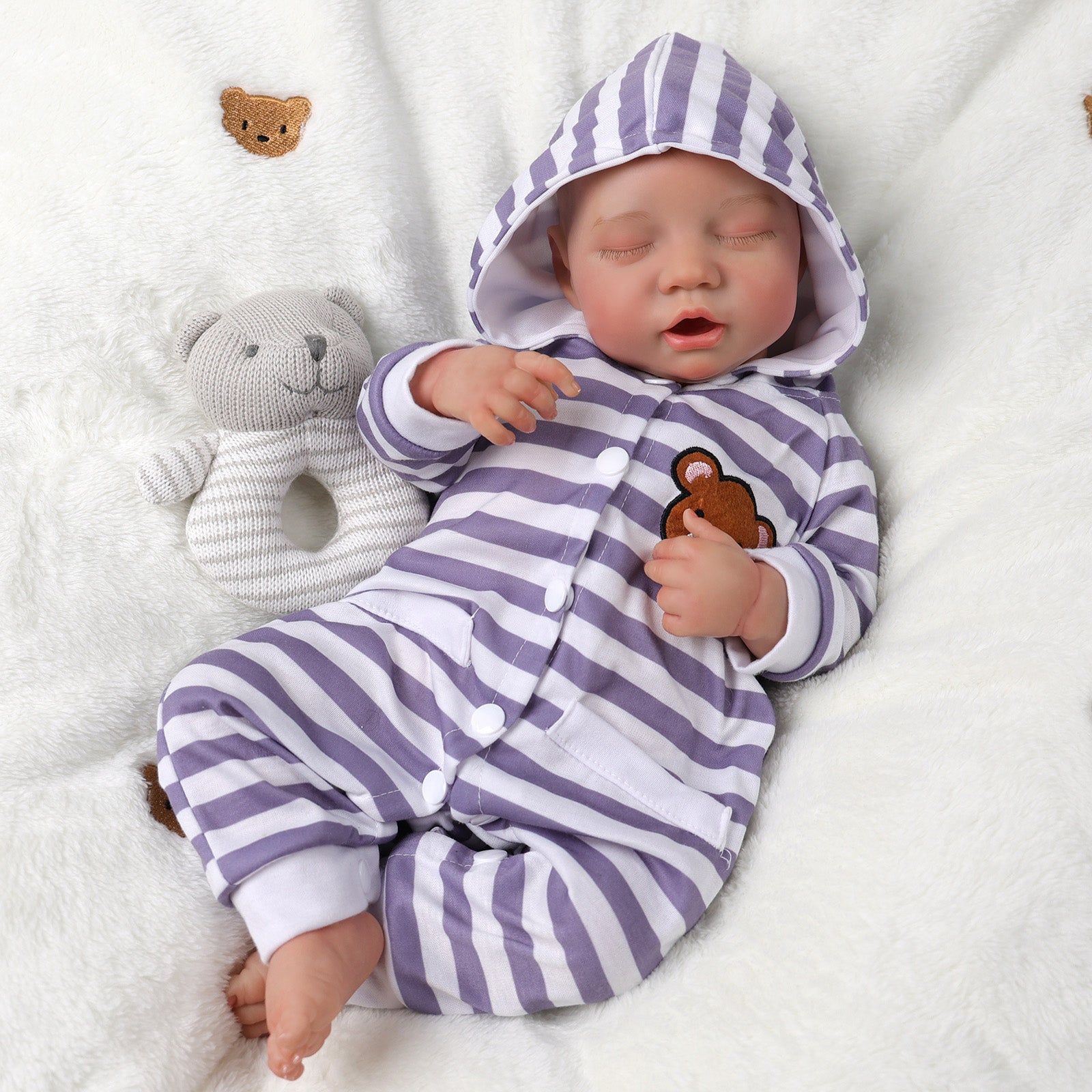 Babeside Lauren 20'' Realistic Reborn Baby Doll Sleeping Sweet Bear Boy