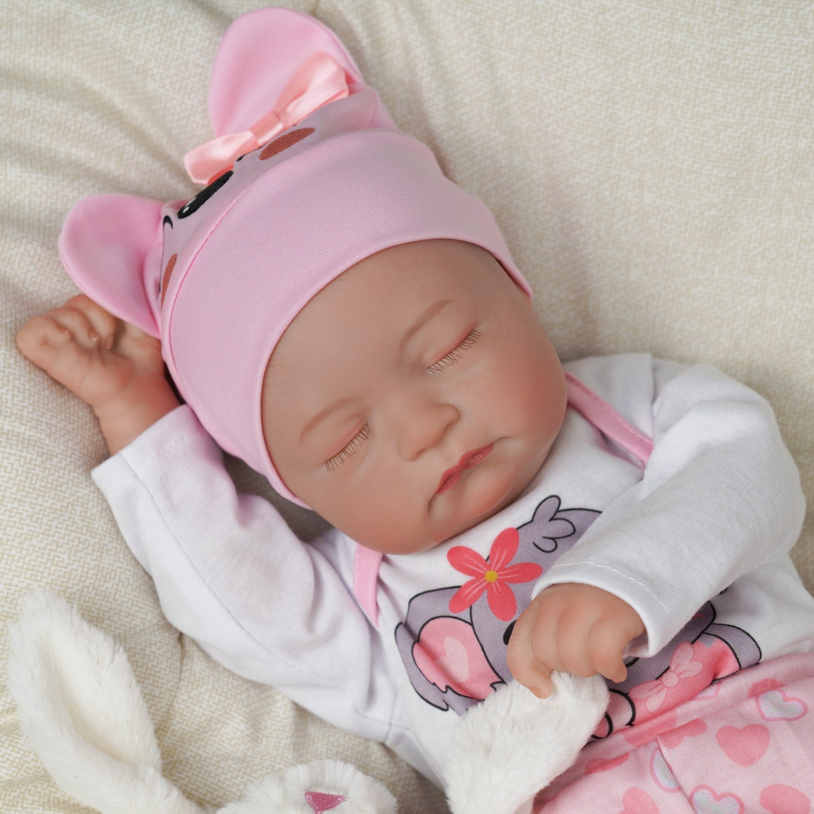 Babeside Connie 20'' Realistic Reborn Love Pants Girl Doll with Heartbeat Coos and Breath