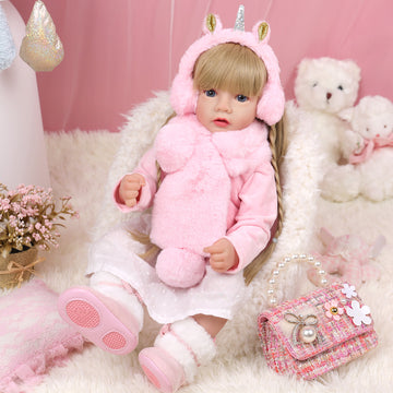 Babeside Daisy 22'' Realistic Reborn Baby Doll Adorable Girl - Pink Style Dressing