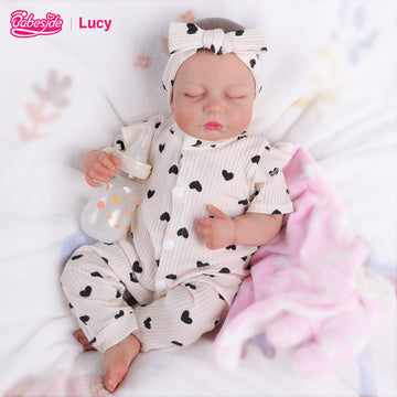 Babeside Lucy 20'' Sleeping Infant Baby Girl - 2 Pcs of Clothing