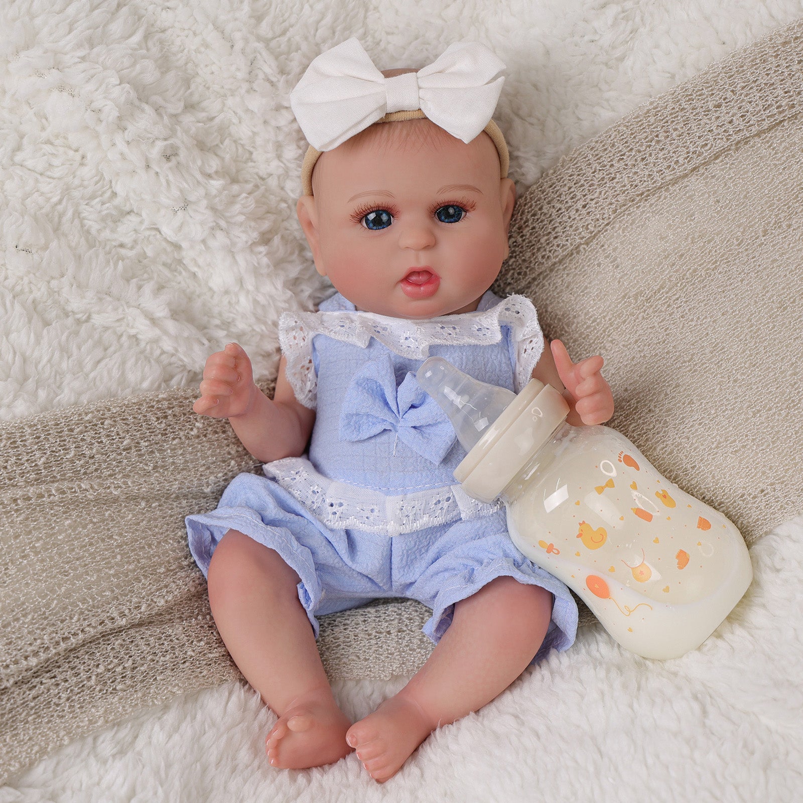 Babeside Bailyn 12'' Reborn Baby Doll Lifelike Girl Awake Lovely Blue (Pre-Order, Ship Date: March 15)