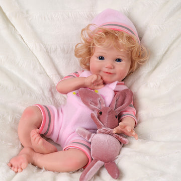 Babeside Maddy 12'' Full Silicone Reborn Baby Dolls Girl That Look Real Awake Smiling Pink