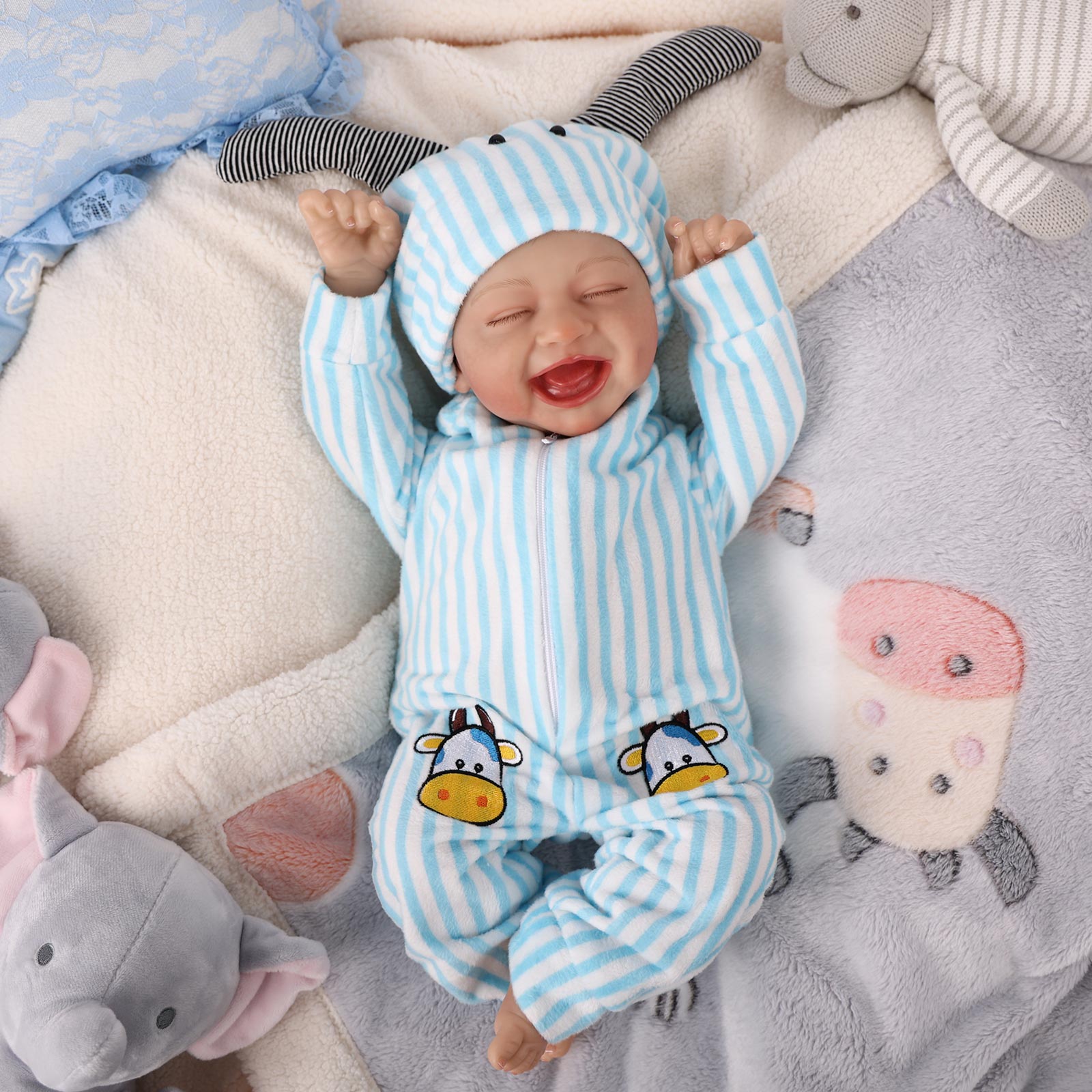 Babeside 17'' Cutest Realistic Reborn Baby Doll Boy Sami