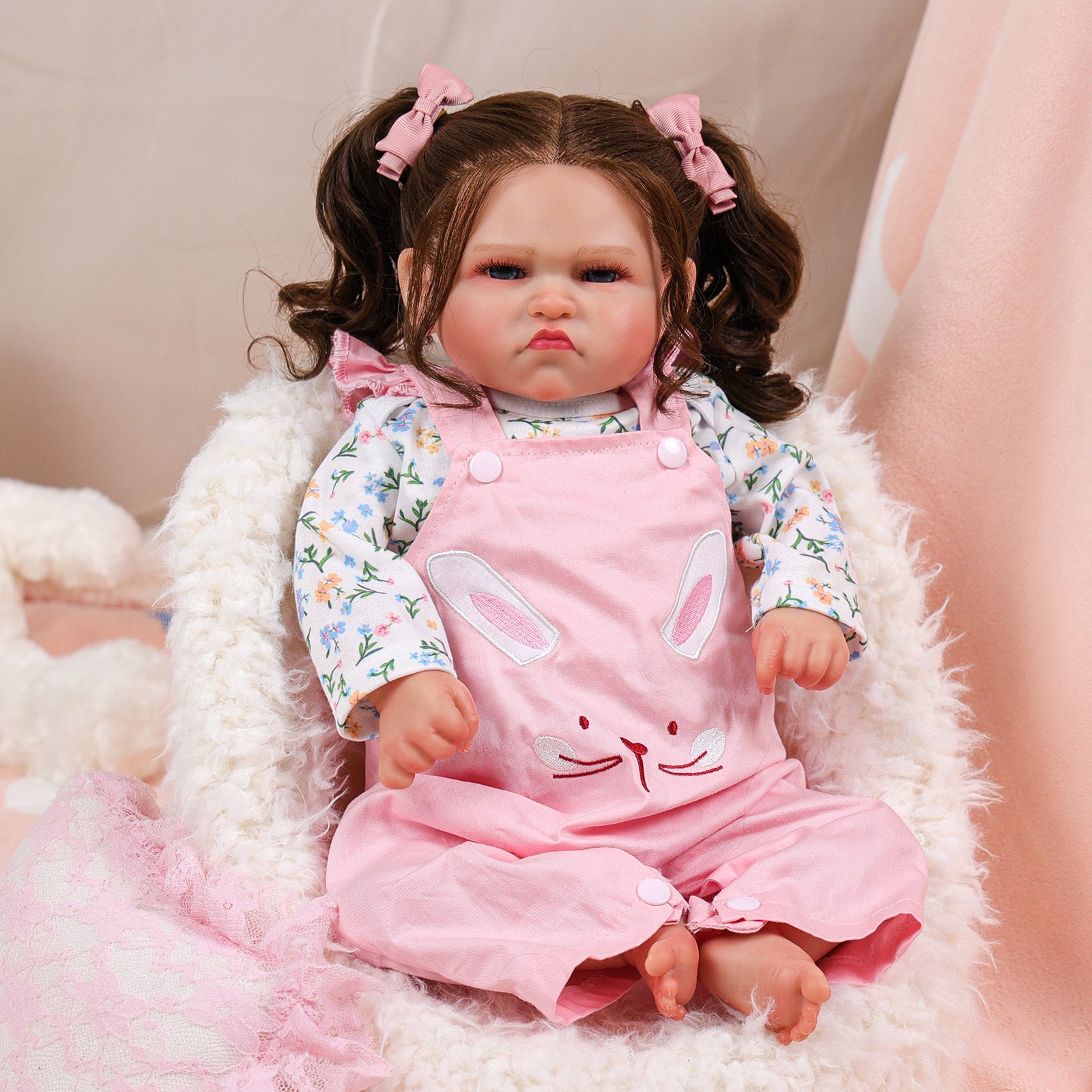 Babeside 20'' Awake Reborn Baby Doll Blue Eyes Girl Ginger