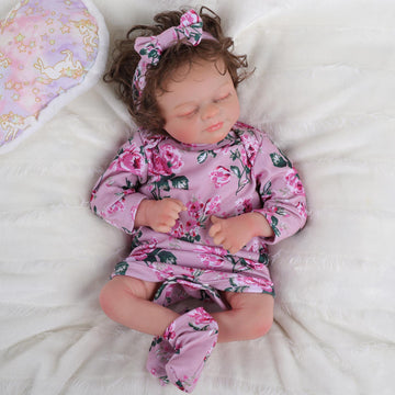 Babeside 17'' Reborn Baby Doll Sleeping Girl Ruby - Cloth Body