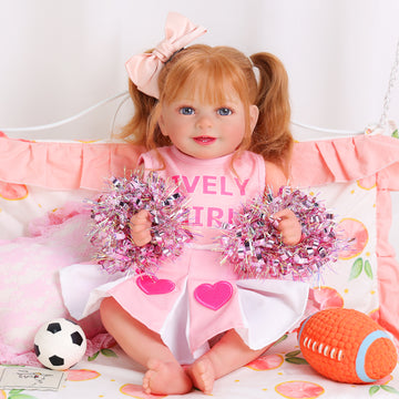 Babeside Doreen 20'' Realistic Reborn Baby Doll Smiling Baseball Girl Sport Style Energetic Cheerleading Pink(Pre-Order, Ship Date: March 12）