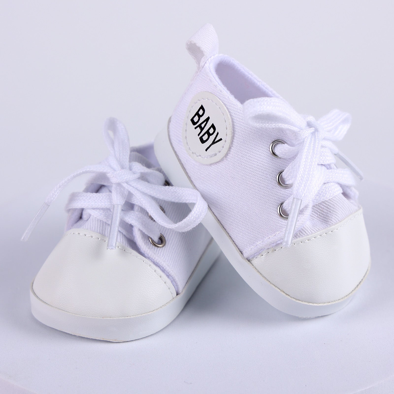 17"-20" White Canvas Shoes Accessories for Reborn Baby Dolls