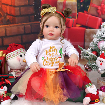 Babeside Daisy 20'' Christmas Cutest Realistic Reborn Baby Doll Blue Eyes Girl