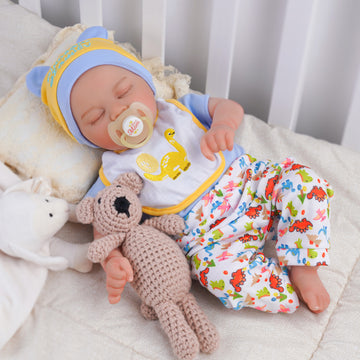 Babeside Yuta 17''Reborn Baby Doll Boy Asleep Cute Lifelike With Heartbeat Coos And Breath