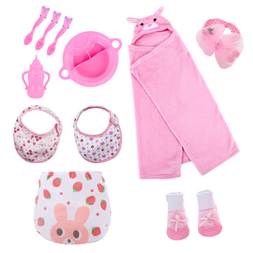 [Suitable for 17-22'' Girls] Babeside Reborn Baby Essentials-8pcs Set