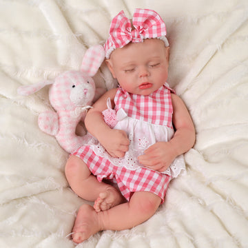 Babeside Lucy 16'' Realistic Reborn Baby Doll Sleeping Sweet Girl Full Silicone