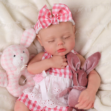 Babeside Lucy 16'' Realistic Reborn Baby Doll Sleeping Sweet Girl Full Silicone