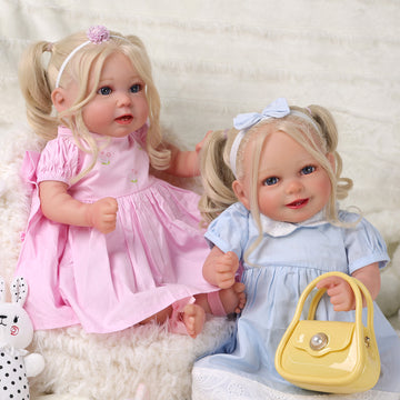 Babeside Stella & Doreen 20'' Realistic Reborn Baby Girl Doll Twins Beautiful Minimalist Dress