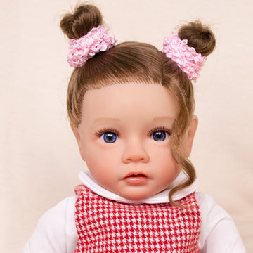 Babeside Daisy 20'' Awake Reborn Baby Doll Girl Red Check Skirt