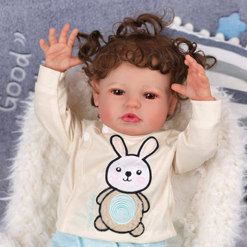 Babeside 20'' Lifelike Reborn Baby Doll Brown Eyes Charming Girl Laney