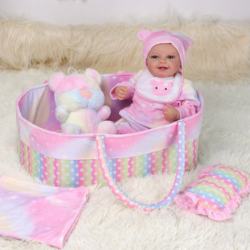 [Suitable for 17-22'' Dolls] Babeside Reborn Baby Essentials-8pcs Set Purple Bear