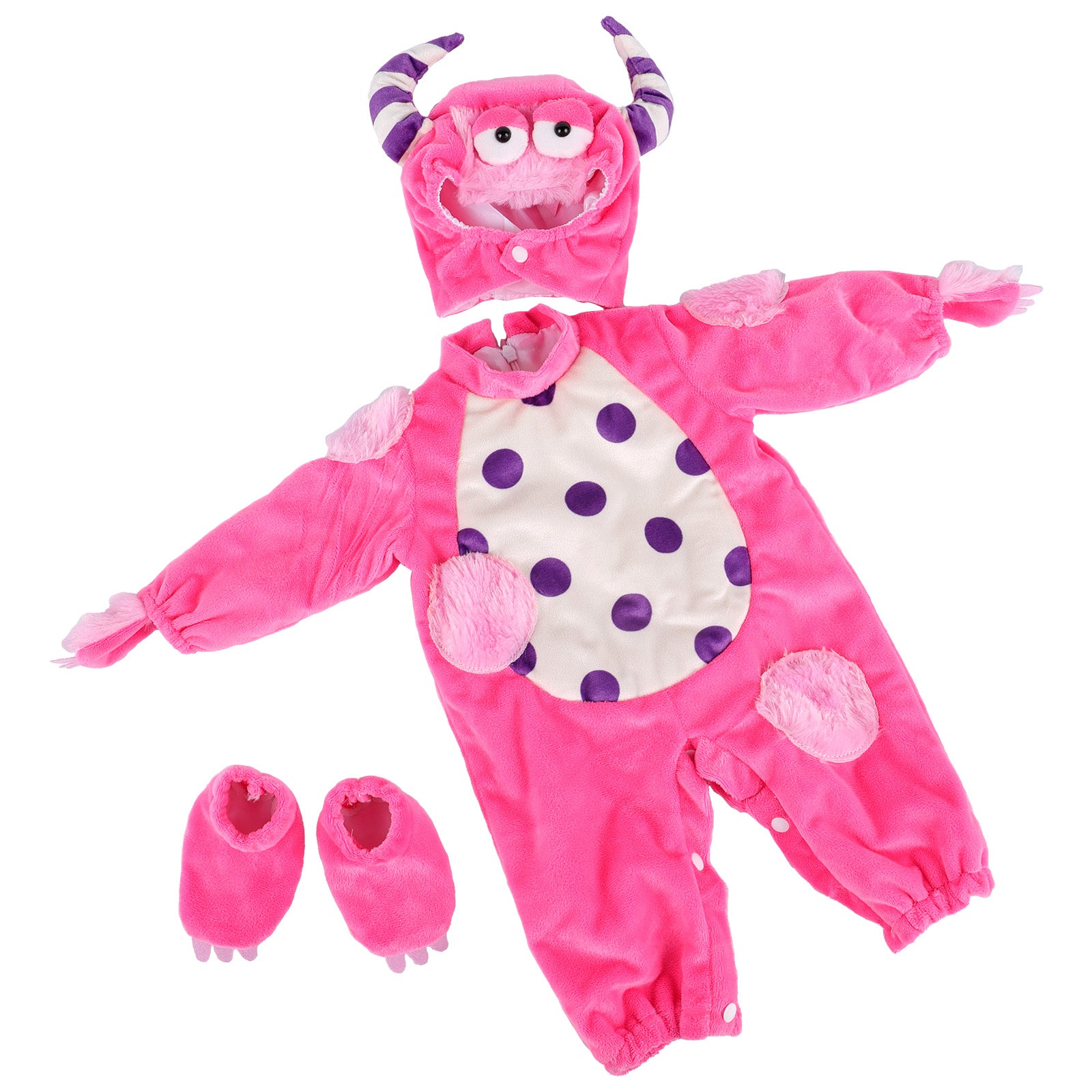 Babeside 18" - 22" Reborn Baby Doll Pink Little Monster Crawl Suit