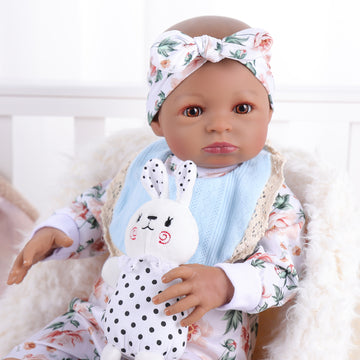 Babeside 20'' Reborn Girl Laney - Real Lifelike African American Infant Adorable Baby Doll