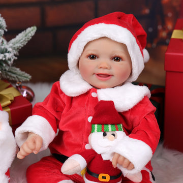 Babeside Sunny 17'' Christmas Reborn Baby Doll Brown Eyes Adorable Girl