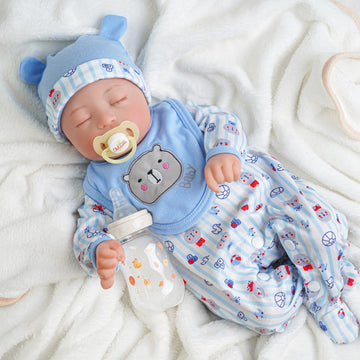 Babeside Connie 20'' Realistic Reborn Blue Bear Boy Doll