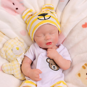 Babeside 16'' Full Silicone Reborn Baby Doll Sleeping Adorable Boy Kay