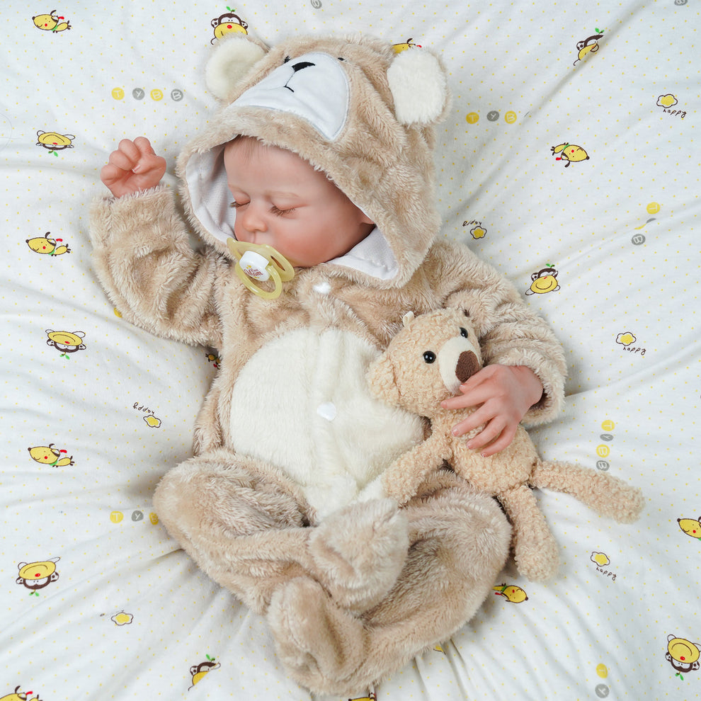 Realistic 20 inches Reborn Infant Baby Doll Noah - Real Life Poseable ...