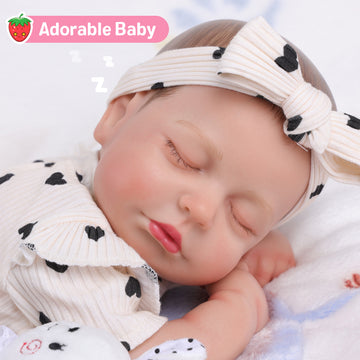 Babeside Lucy 20'' Sleeping Infant Baby Girl - 2 Pcs of Clothing