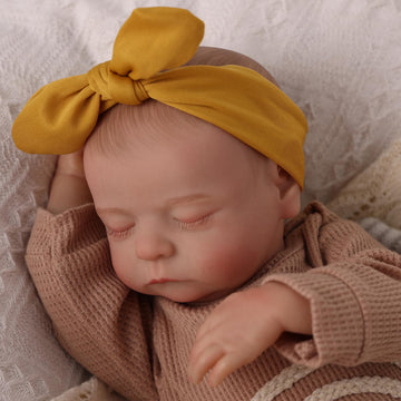 Babeside Noah Realistic 20" Infant Truly Reborn Baby Doll Khaki Jumpsuit Boy