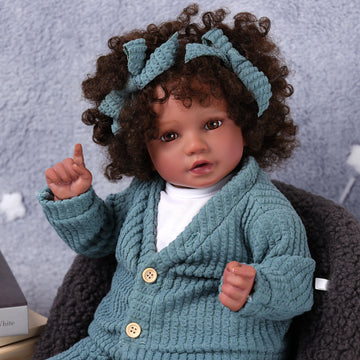 Babeside Callie 20'' Cutest Realistic Reborn Baby Doll African American Girl Awake