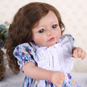 Babeside 20'' Reborn Toddler Doll Purple Skirt Girl Shayla