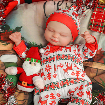 Babeside 17'' Christmas Adorable Reborn Baby Doll Sleeping Charming Girl Skylar