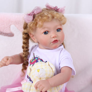 Babeside 20'' Reborn Toddler Doll Unicorn Pink Dress Girl Shayla