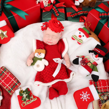 Babeside 12'' Christmas Full Silicone Reborn Baby Doll Lovely Girl Leo