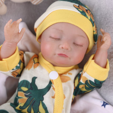 Babeside Karen 12'' Cutest Realistic Reborn Baby Doll Sleeping Boy Yellow