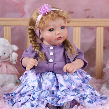 Babeside 20'' Reborn Toddler Doll Cutest Purple Girl Shayla