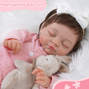 Babeside Mira 20'' Realistic Reborn Baby Doll Gril Sleeping Cute Pink Soft And Sweet