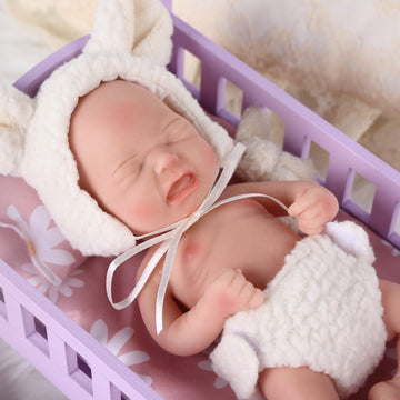 Babeside Full Silicone Baby Doll Girl Kubo 8 inch Realistic Newborn Baby Dolls