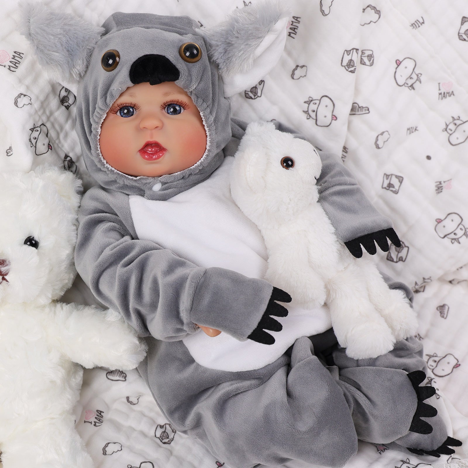 Babeside Bailyn 20'' Cutest Realistic Reborn Baby Doll Blue Eyes Koala Boy