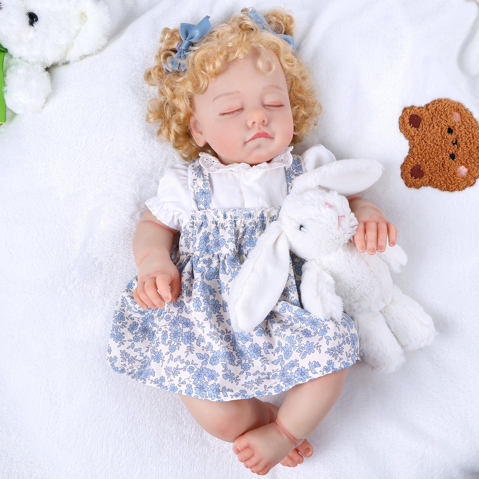 Babeside 20'' Cutest Realistic Reborn Baby Doll Girl Missa with Blonde Hair