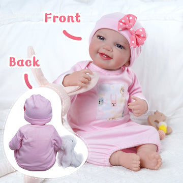 Babeside Leen 20'' Realistic Reborn Baby Doll Toddler Awake Girl with Heartbeat Coos and Breath