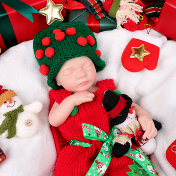 Babeside 16'' Christmas Full Silicone Reborn Baby Doll Sleeping Girl Aurora