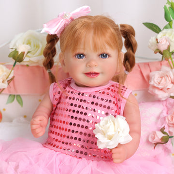 Babeside Doreen 20'' Realistic Reborn Baby Doll Smiling Shiny Pink Princess Girl Awake Sweet And Lovely(Pre-Order, Ship Date: March 12）